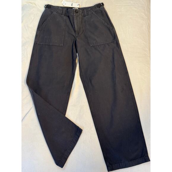 Aritzia Pants - Aritzia TNA Black Utility Carpenter Pants Cargo Cotton Dress Chino Pants 8 New